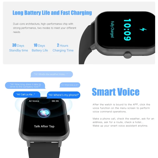 OWNTECH 1.83" Smart Watch for Men Women IP67 - Image 5